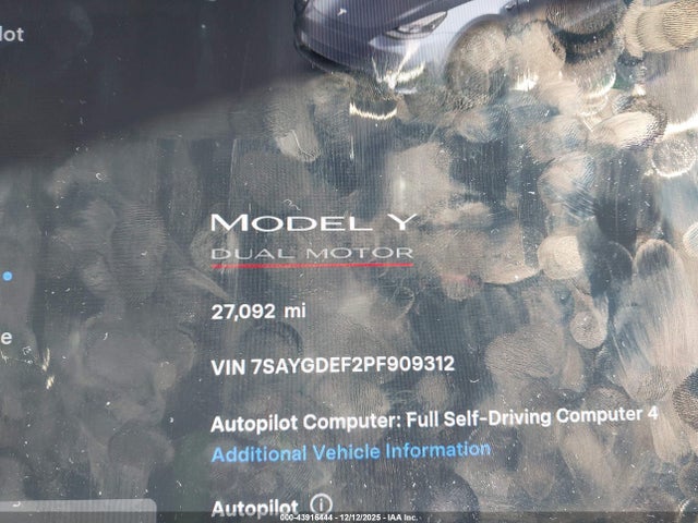 2023 TESLA MODEL Y 7SAYGDEF2PF909312 Photo 6