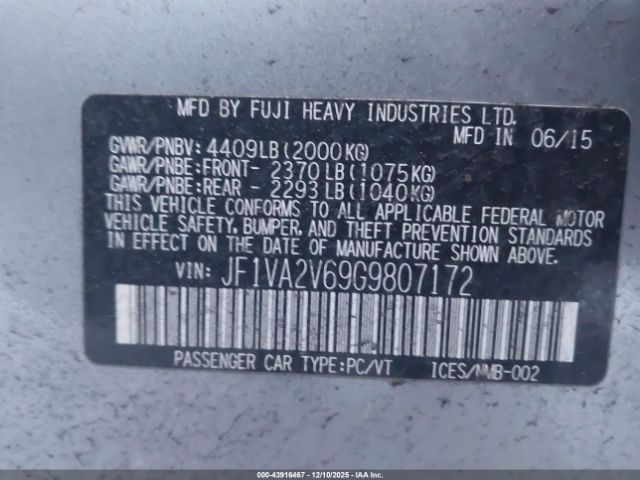 2016 SUBARU WRX STI JF1VA2V69G9807172 Photo 8