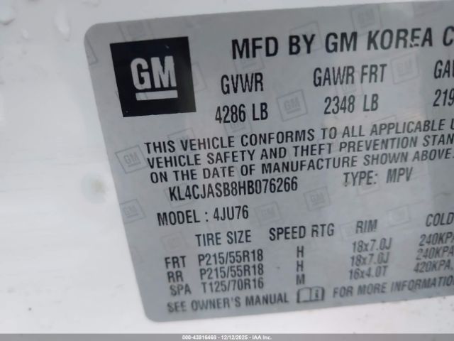 2017 BUICK ENCORE KL4CJASB8HB076266 Photo 8