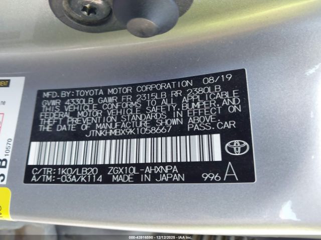 2019 TOYOTA C-HR JTNKHMBX9K1058667 Photo 8