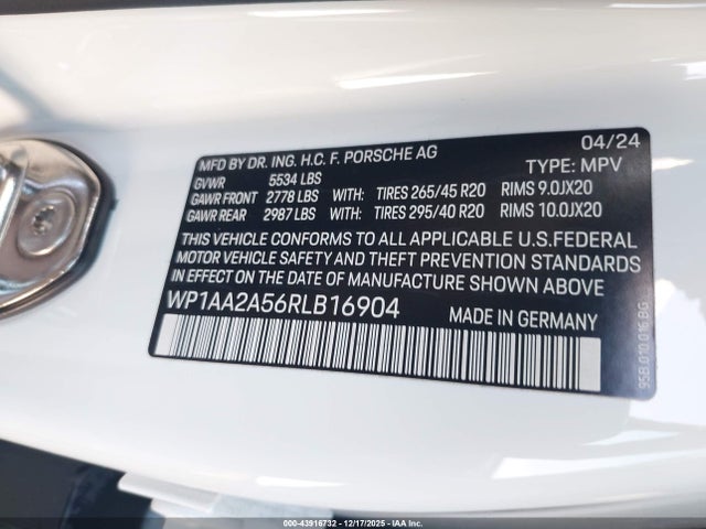 2024 PORSCHE MACAN WP1AA2A56RLB16904 Photo 8