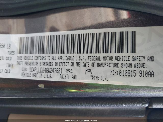 2016 JEEP CHEROKEE 1C4PJLDB4GW247621 Photo 8