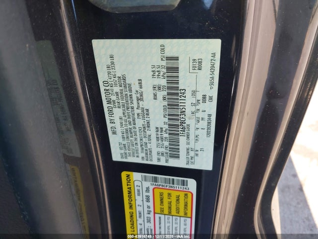 2022 FORD MUSTANG 1FA6P8CF3N5111243 Photo 8