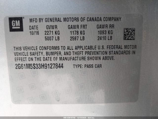 2017 CADILLAC XTS 2G61M5S33H9127844 Photo 8