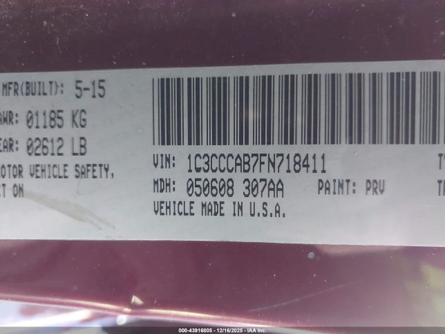 Chrysler 200 2015 1C3CCCAB7FN718411 Image 9