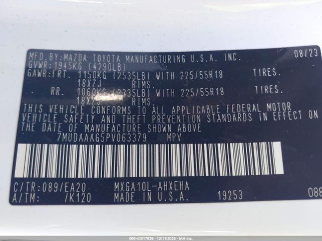 2023 TOYOTA COROLLA CROSS 7MUDAAAG5PV063379 Photo 8