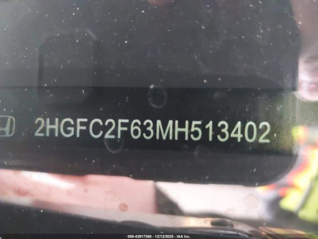 2021 HONDA CIVIC 2HGFC2F63MH513402 Photo 8