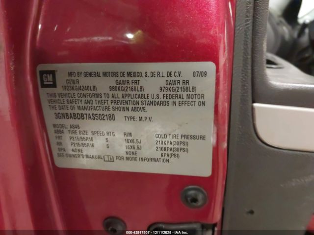 2010 CHEVROLET HHR 3GNBABDB7AS502180 Photo 8