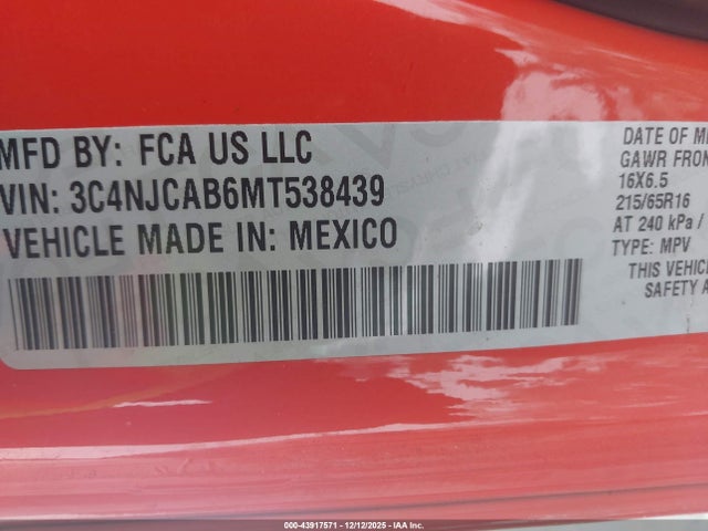 2021 JEEP COMPASS 3C4NJCAB6MT538439 Photo 8