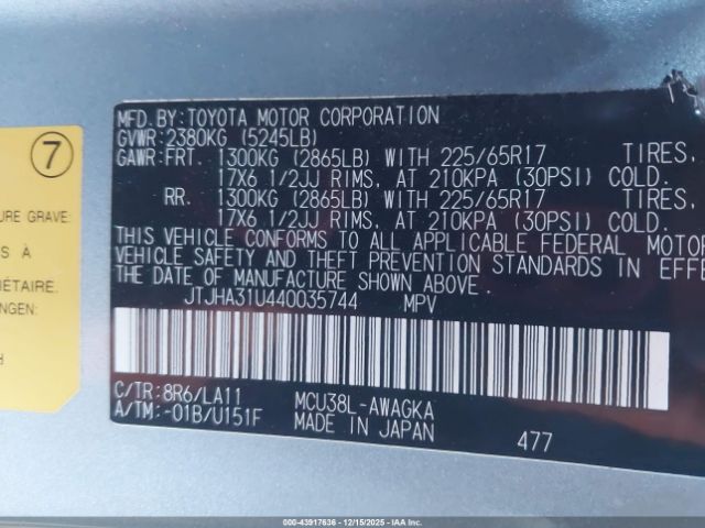 2004 LEXUS RX 330 JTJHA31U440035744 Photo 8