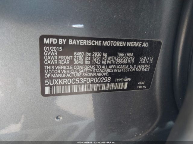 2015 BMW X5 5UXKR0C53F0P00298 Photo 8