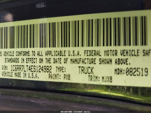 2014 RAM 1500 1C6RR7LT4ES124982 Photo 8