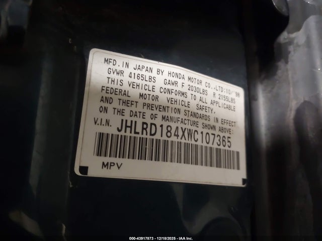 1998 HONDA CR-V JHLRD184XWC107365 Photo 8