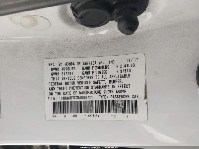 2013 ACURA TL 19UUA8F5XDA006731 Photo 8