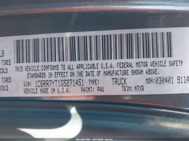 2016 RAM 1500 1C6RR7YT1GS271451 Photo 8