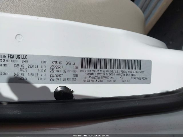 2020 DODGE GRAND CARAVAN 2C4RDGCG0LR169555 Photo 8