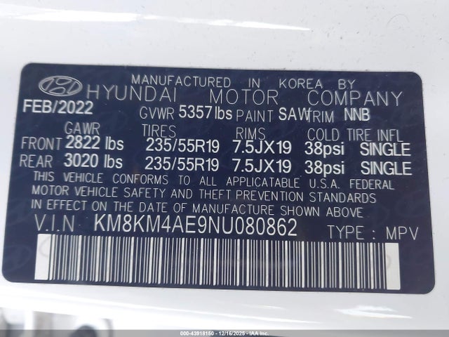 2022 HYUNDAI IONIQ 5 KM8KM4AE9NU080862 Photo 8