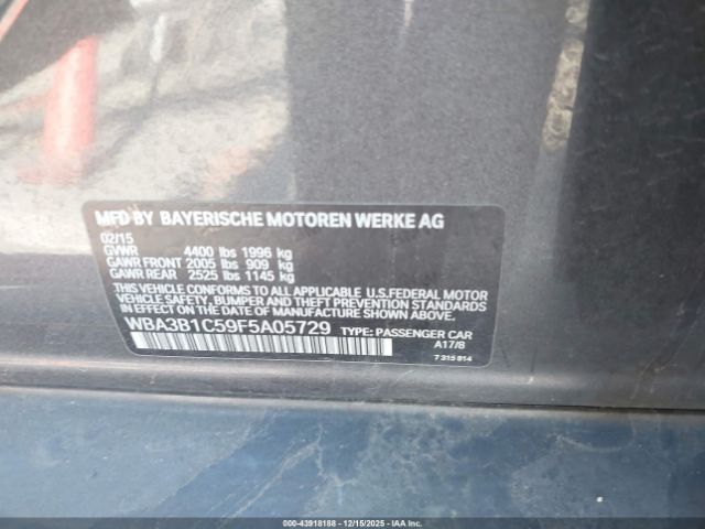 2015 BMW 320I WBA3B1C59F5A05729 Photo 8