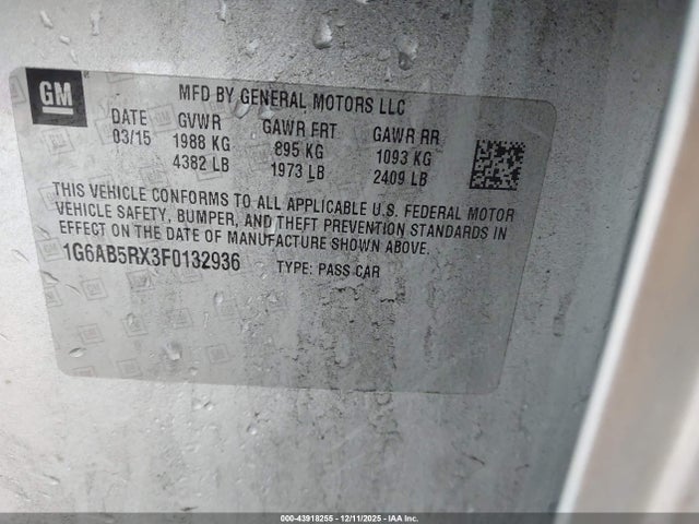 2015 CADILLAC ATS 1G6AB5RX3F0132936 Photo 8