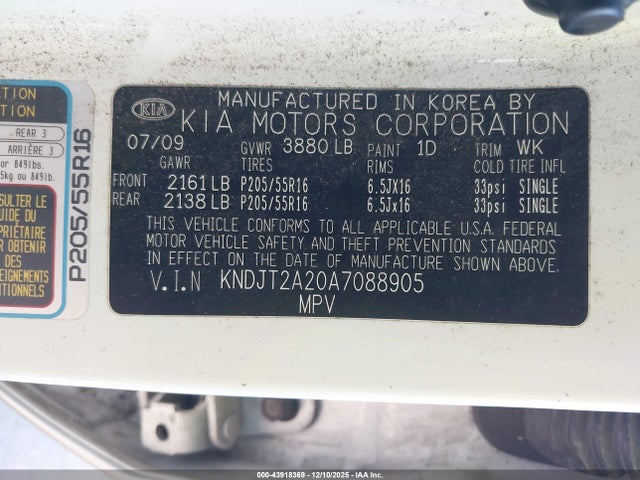 2010 KIA SOUL KNDJT2A20A7088905 Photo 8