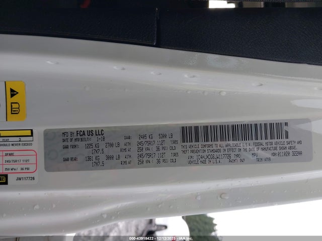 1C4HJXDG6JW117726 Jeep Wrangler Unlimited Sport S 4x4