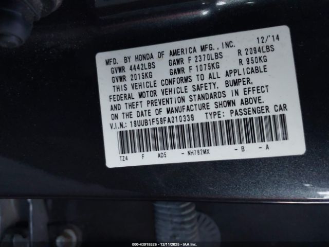2015 ACURA TLX 19UUB1F59FA010339 Photo 8