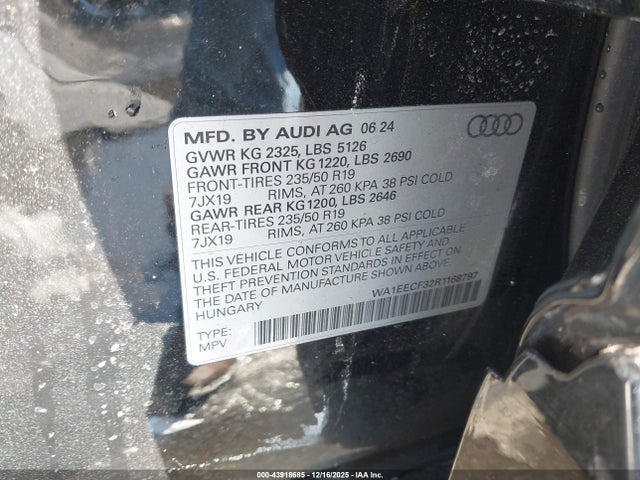 2024 AUDI Q3 WA1EECF32R1168797 Photo 8