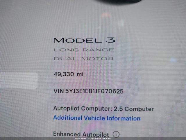 2018 TESLA MODEL 3 5YJ3E1EB1JF070625 Photo 6