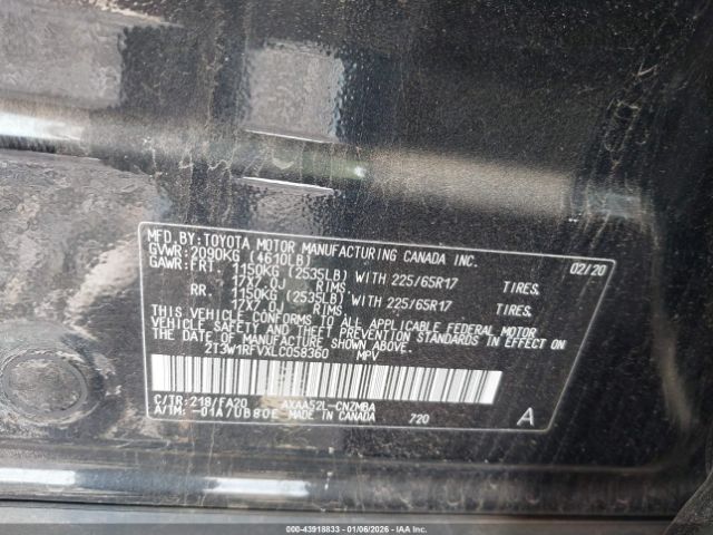 2020 TOYOTA RAV4 2T3W1RFVXLC058360 Photo 8