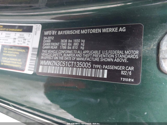 2012 MINI COOPER WMWZN3C51CT135005 Photo 8