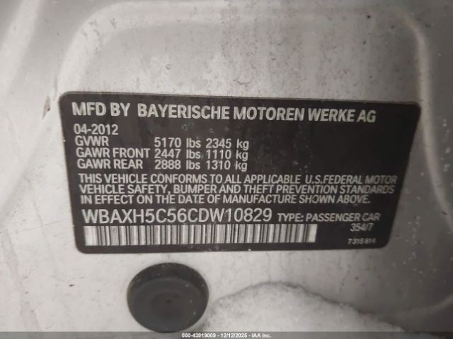2012 BMW 528I WBAXH5C56CDW10829 Photo 8