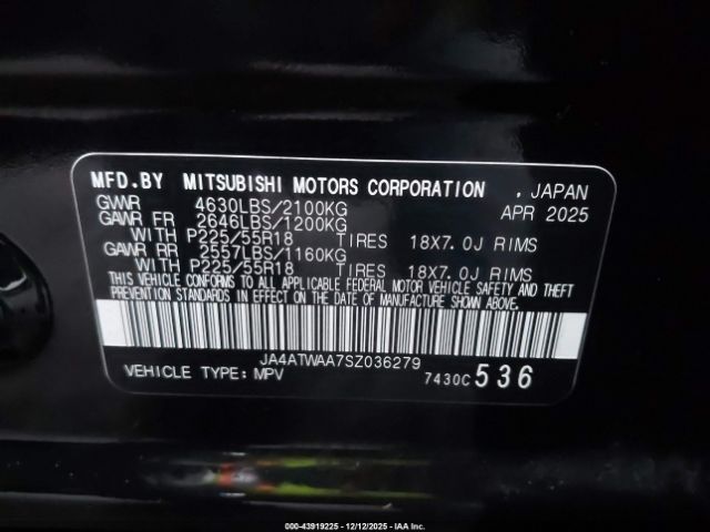 2025 MITSUBISHI ECLIPSE CROSS JA4ATWAA7SZ036279 Photo 8
