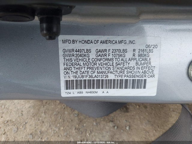2020 ACURA TLX 19UUB1F36LA013726 Photo 8