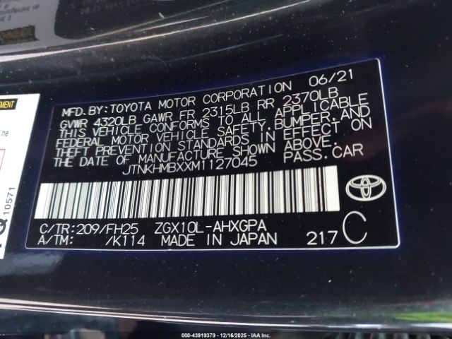 2021 TOYOTA C-HR JTNKHMBXXM1127045 Photo 8