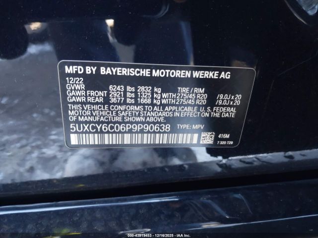 2023 BMW X6 5UXCY6C06P9P90638 Photo 8