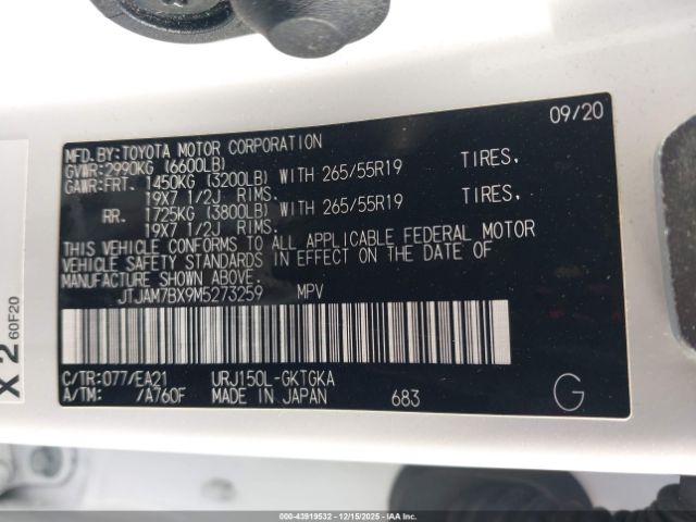 2021 LEXUS GX 460 JTJAM7BX9M5273259 Photo 8