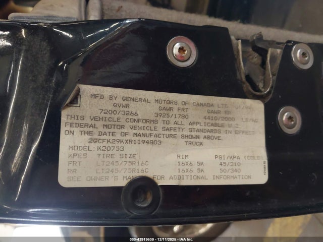 1994 CHEVROLET GMT-400 2GCFK29KXR1194803 Photo 8