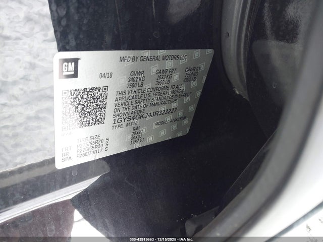 2018 CADILLAC ESCALADE ESV 1GYS4GKJ4JR323227 Photo 8