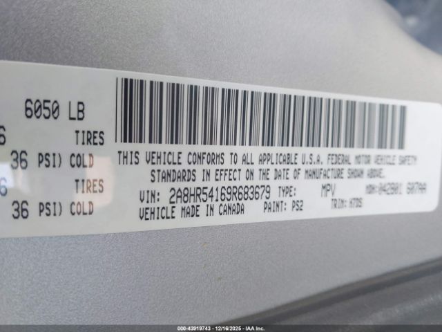 2009 CHRYSLER TOWN & COUNTRY 2A8HR54169R683679 Photo 8