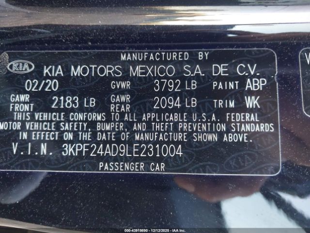 2020 KIA FORTE 3KPF24AD9LE231004 Photo 8