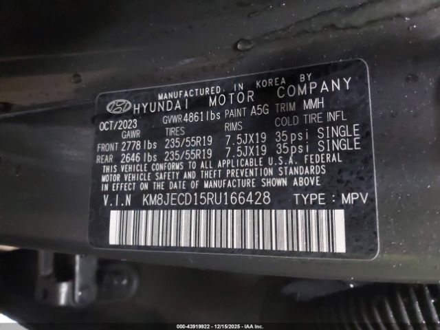 2024 HYUNDAI TUCSON HYBRID KM8JECD15RU166428 Photo 8