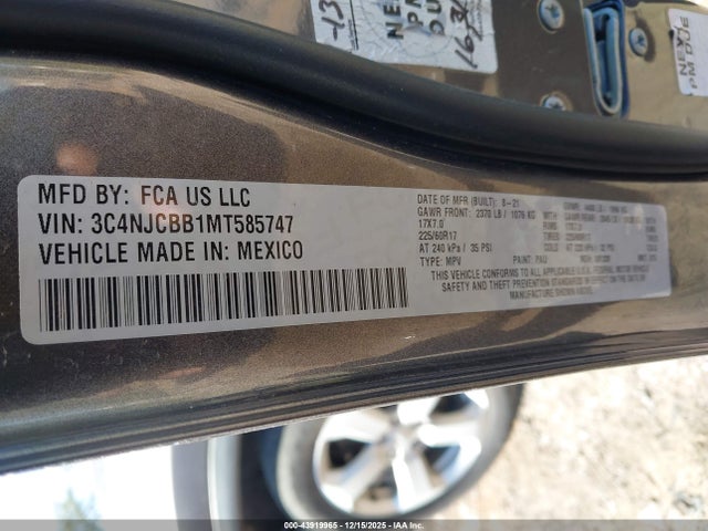 Jeep Compass Latitude Fwd 2021 3C4NJCBB1MT585747 Image 9