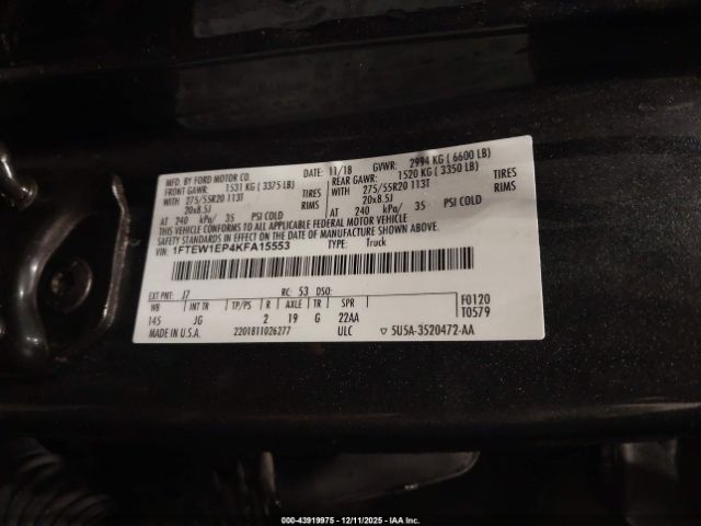 2019 FORD F-150 1FTEW1EP4KFA15553 Photo 8