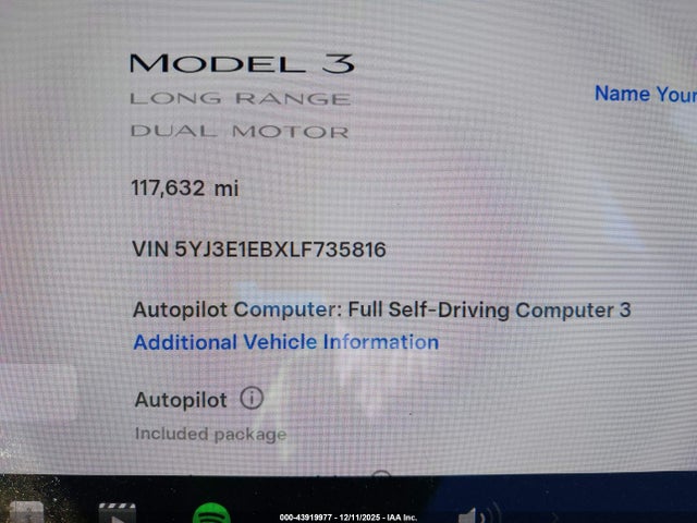 2020 TESLA MODEL 3 5YJ3E1EBXLF735816 Photo 6