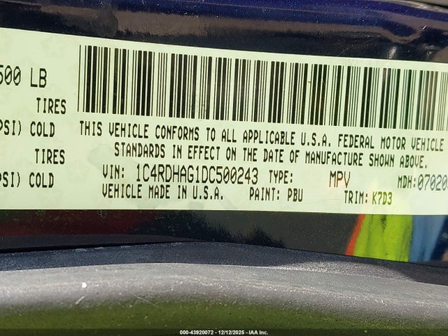 2013 DODGE DURANGO 1C4RDHAG1DC500243 Photo 8