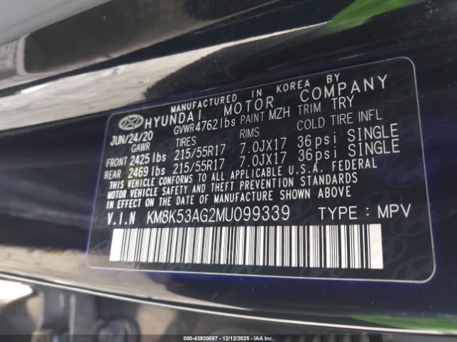 2021 HYUNDAI KONA ELECTRIC KM8K53AG2MU099339 Photo 8