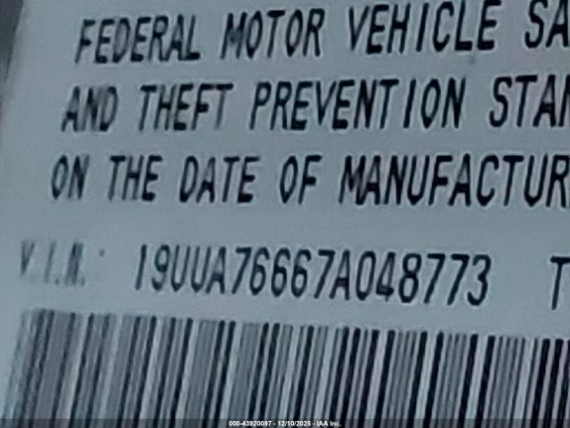 2007 ACURA TL 19UUA76667A048773 Photo 8