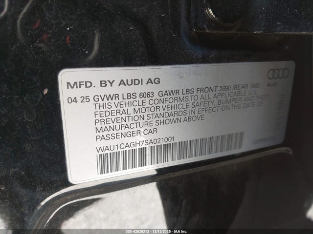 2025 AUDI A6 E-TRON WAU1CAGH7SA021001 Photo 8