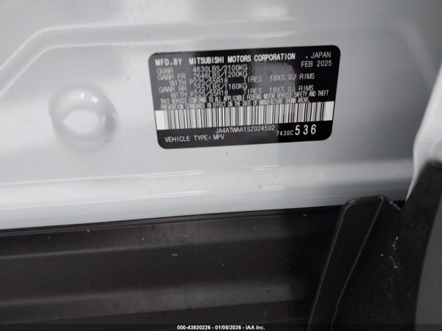 2025 MITSUBISHI ECLIPSE CROSS JA4ATWAA1SZ024502 Photo 8