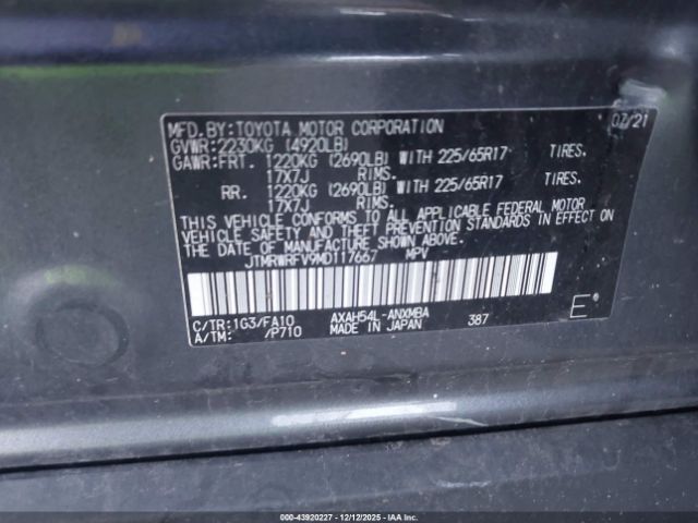 2021 TOYOTA RAV4 HYBRID JTMRWRFV9MD117667 Photo 8